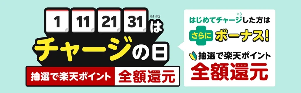 楽天ペイ、チャージの日