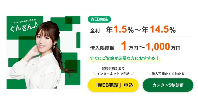 群馬銀行カードローン「ナイスサポートカード＋」