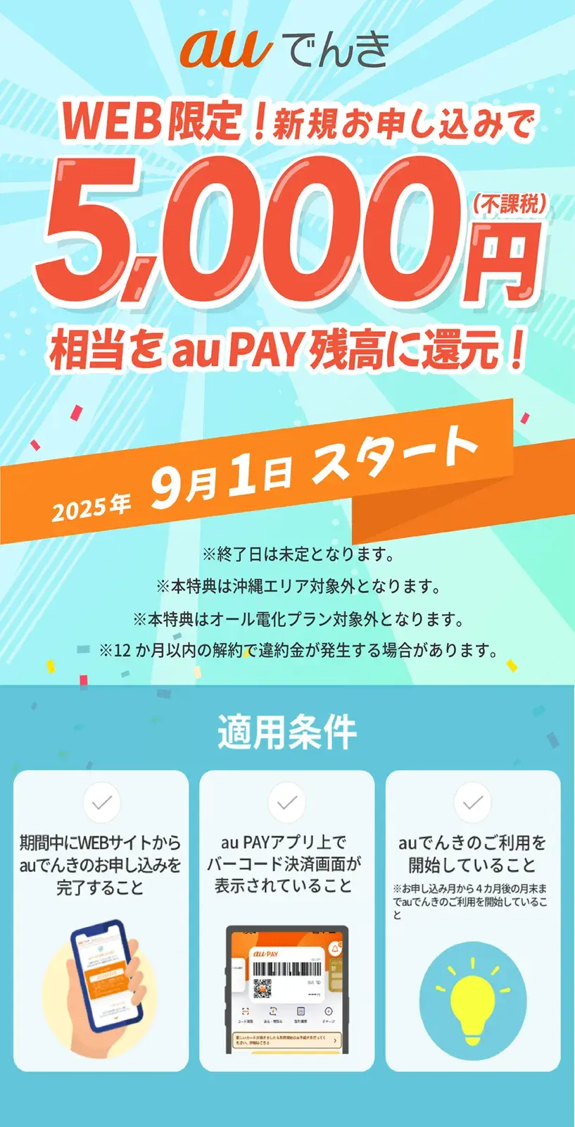 auでんきのキャンペーン