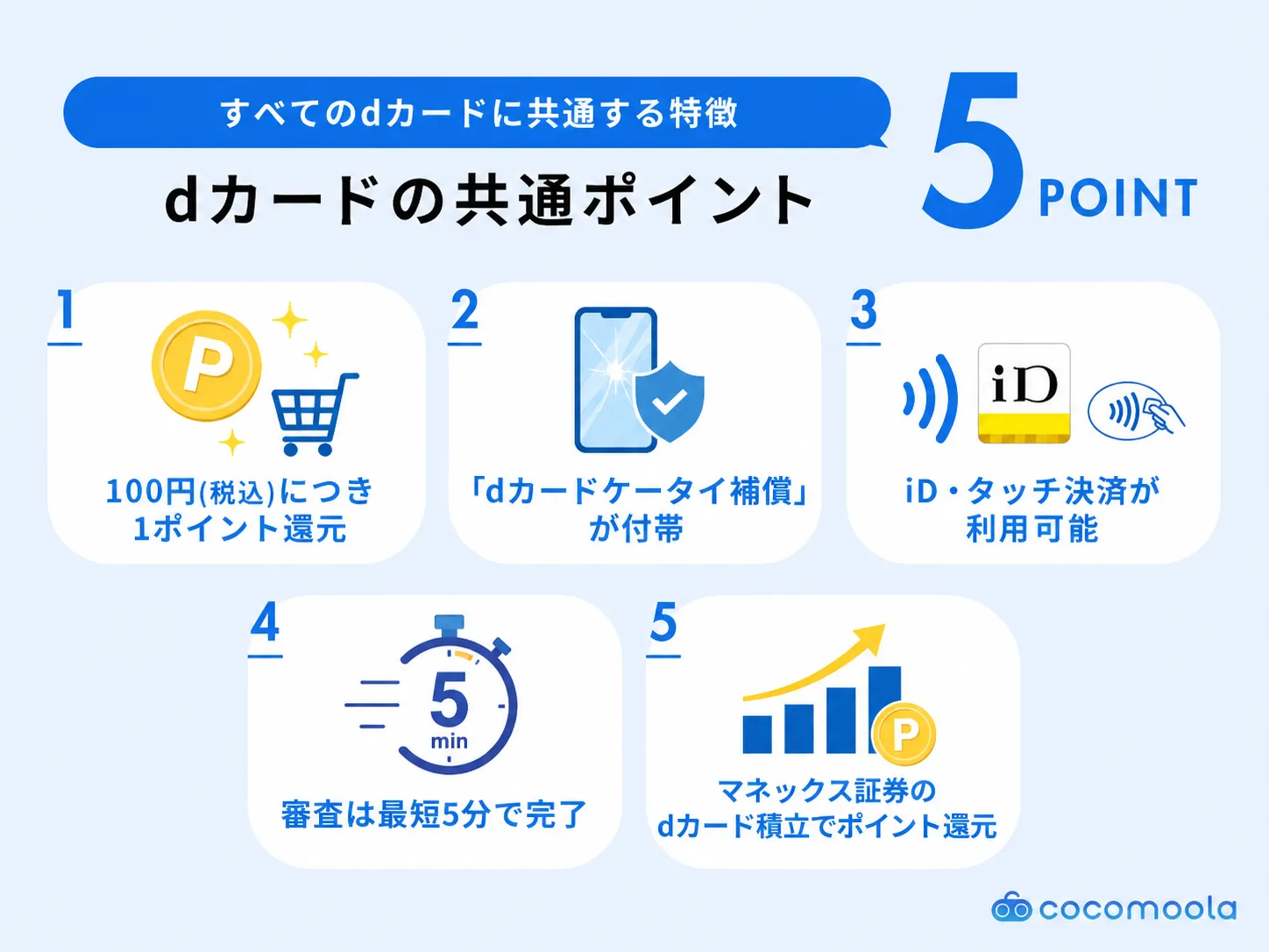 全dカード共通の特徴は全部で5つ