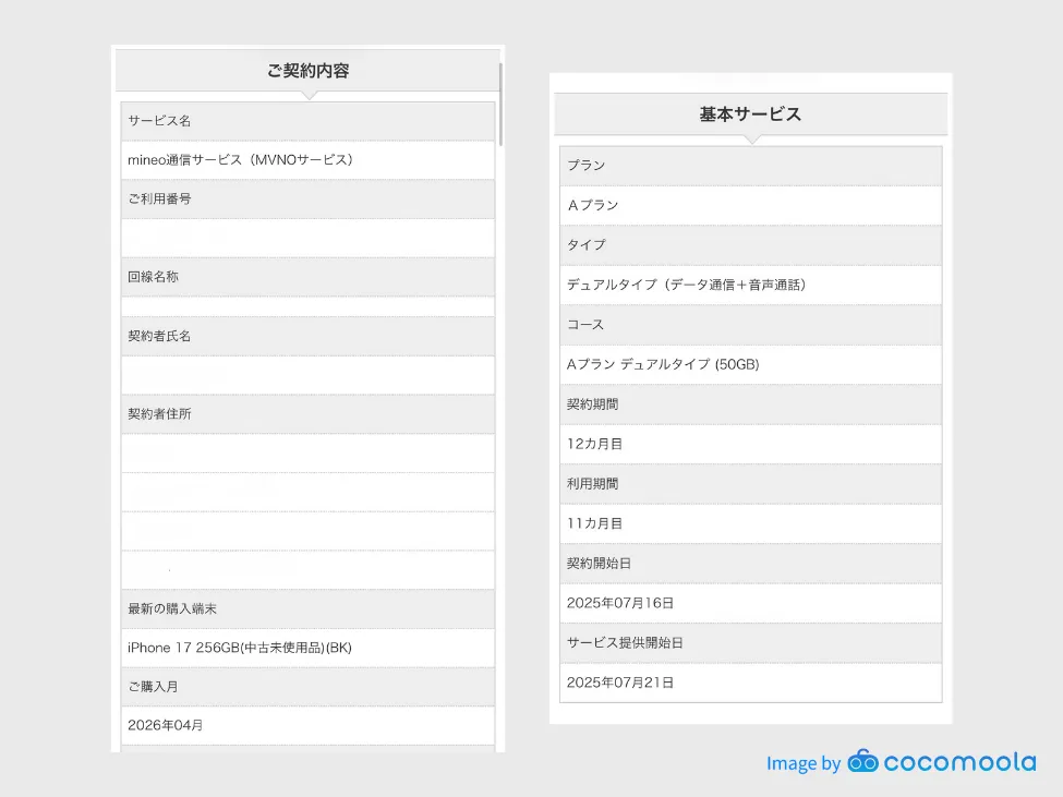 mineoユーザー提供画像