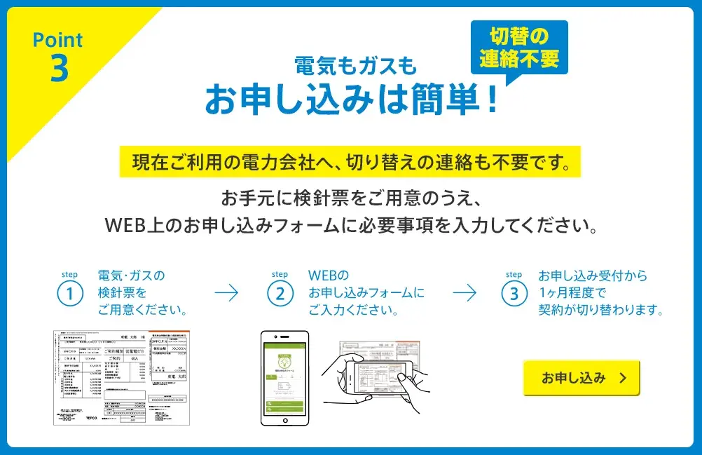 小田急でんきの契約手順