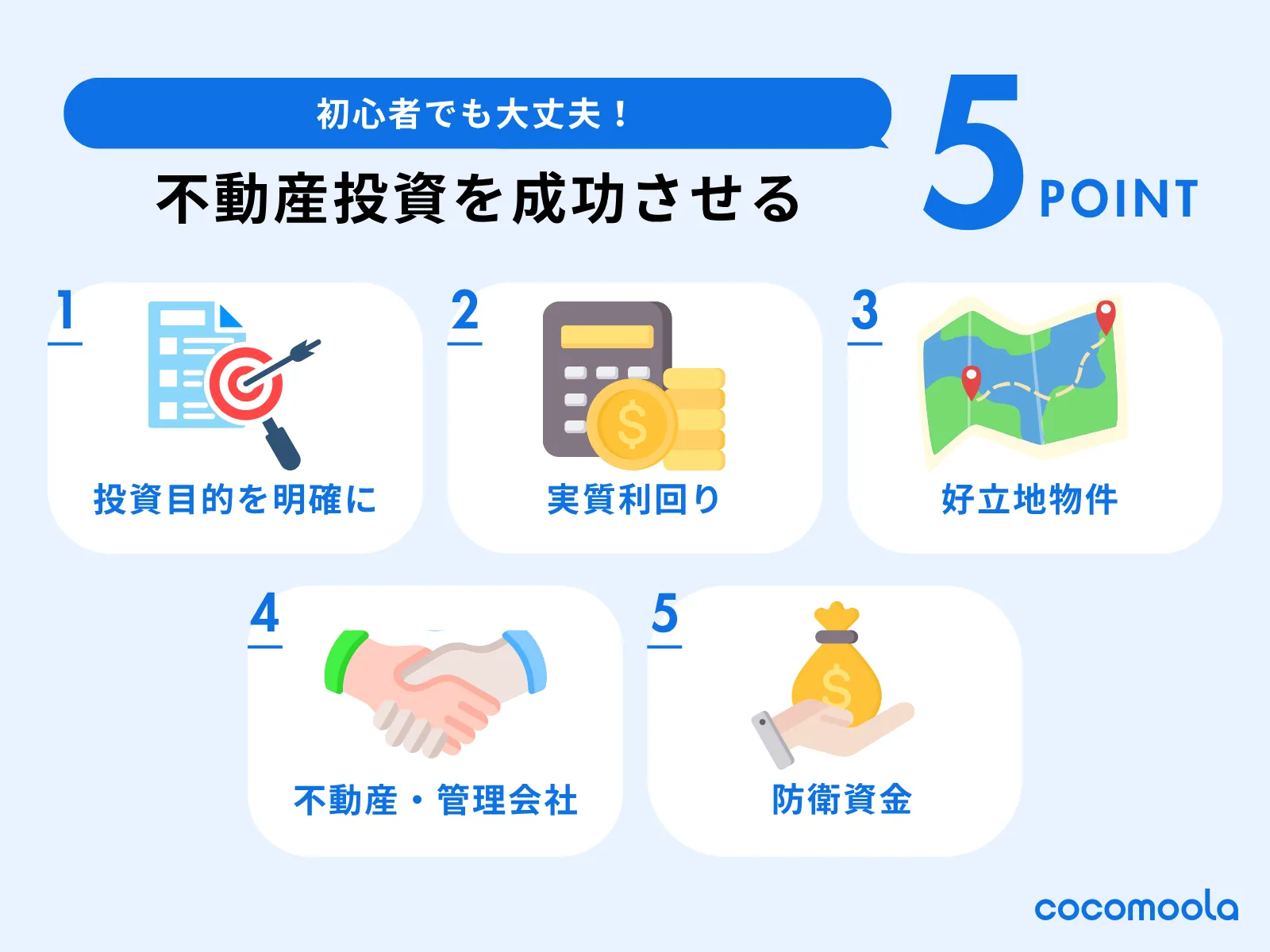 初心者でも不動産投資を成功させるための5つのポイントを紹介