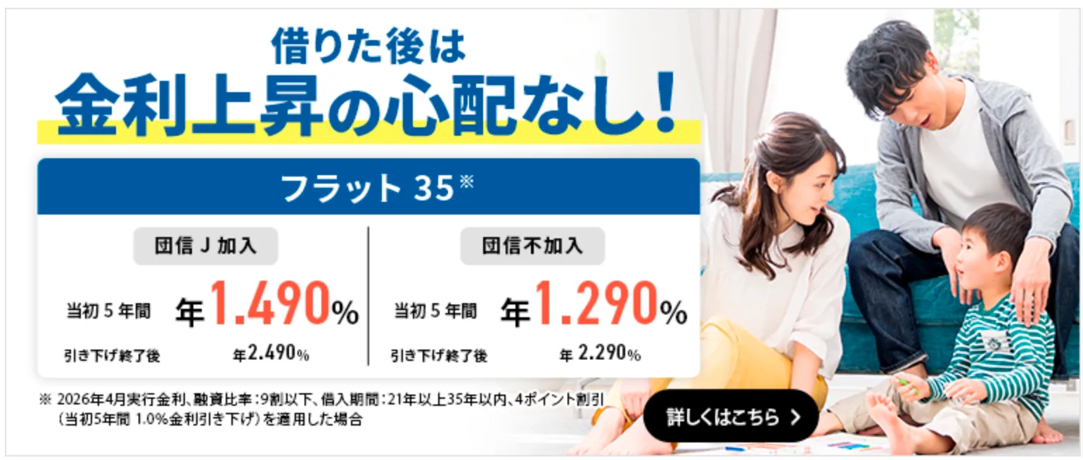 SBIアルヒ フラット35 公式サイト画像