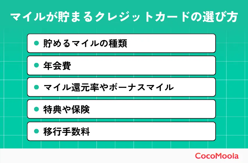 マイルが貯まるクレジットカードの選び方