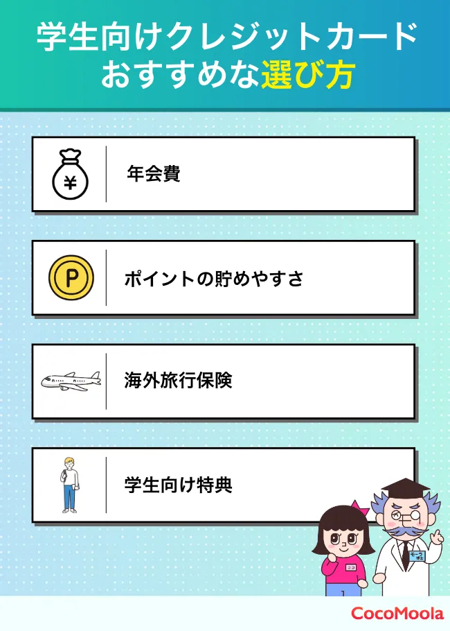 学生向けクレジットカードの選び方